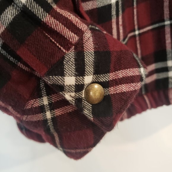 VOLCOM - Jacket with burgundy flannel ,relaxed fit and Sherpa lining f - Picture 14 of 15